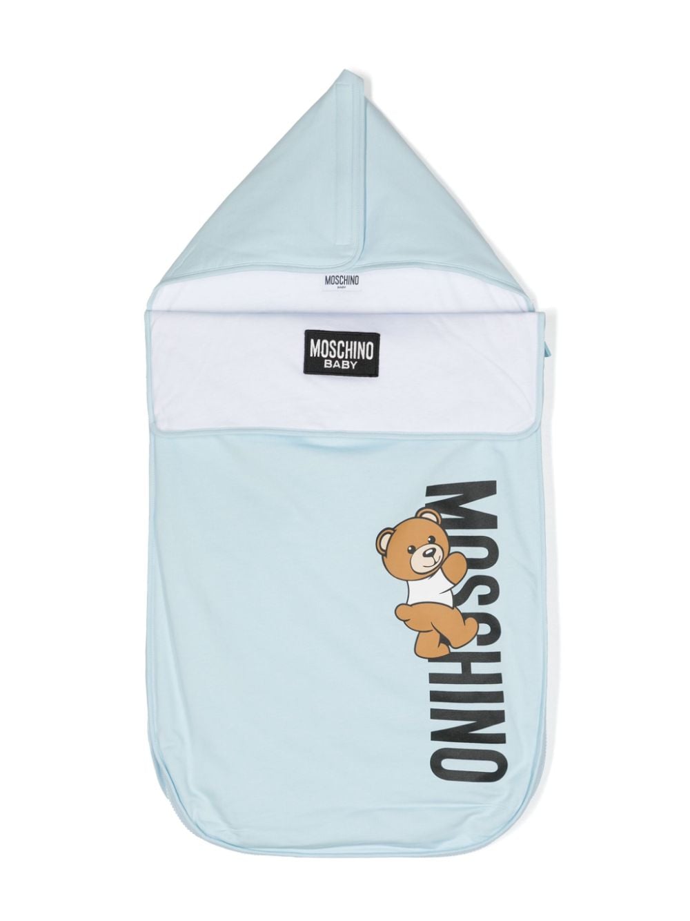 Moschino Teddy-bear-print Sleep Bag In Blue