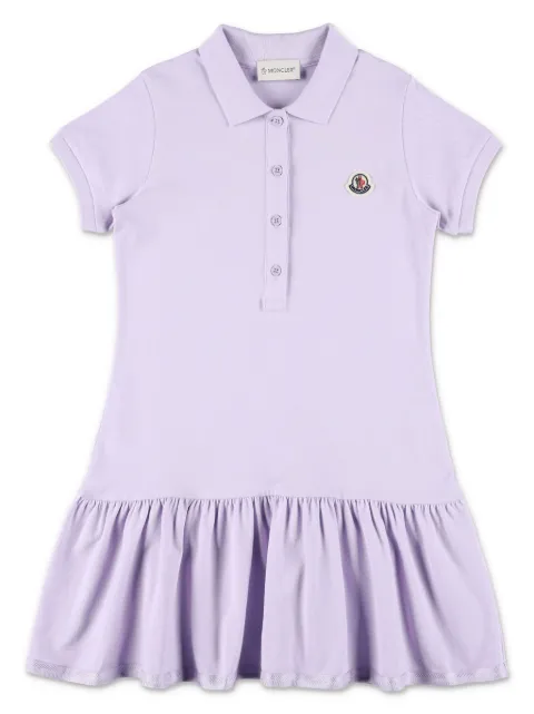 Moncler Enfant logo-patch piqué polo dress