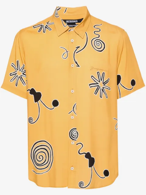 Jacquemus Mello spiral-print shirt