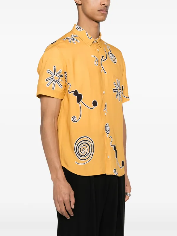 Jacquemus Mello spiral-print Shirt | Yellow | FARFETCH