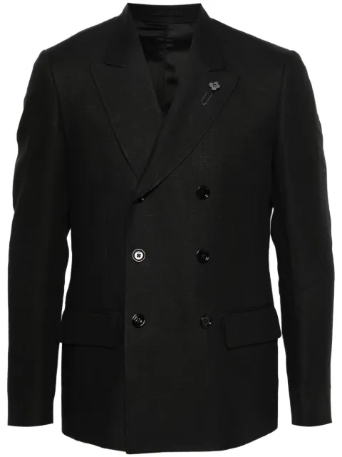 Lardini double-breasted linen blazer