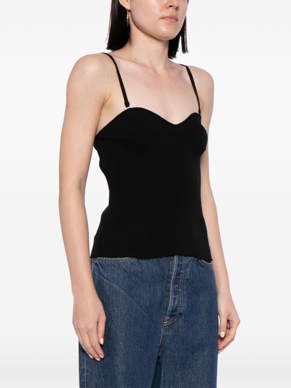 Emporio Armani sweetheart-neck ribbed tank top Women