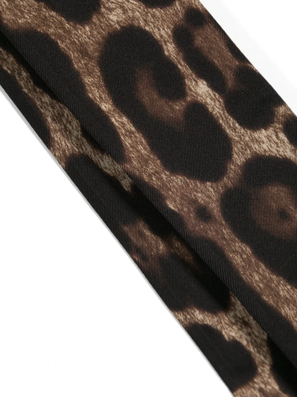 Dolce & Gabbana Leopard-print Silk Scarf In Black