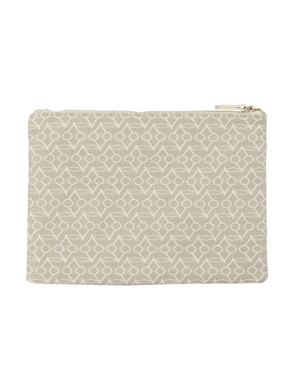 Bonpoint logo-embroidered clutch bag - Neutrals