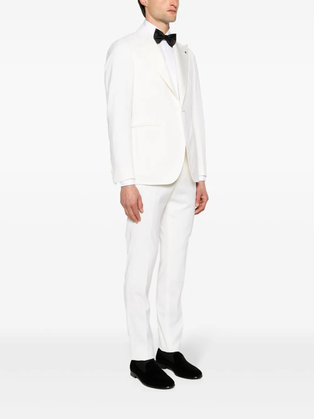 Tagliatore satin-trim single-breasted suit
