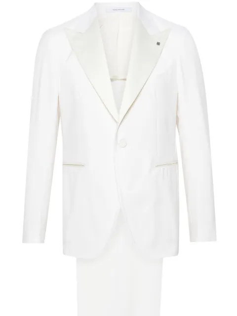 Tagliatore satin-trim single-breasted suit
