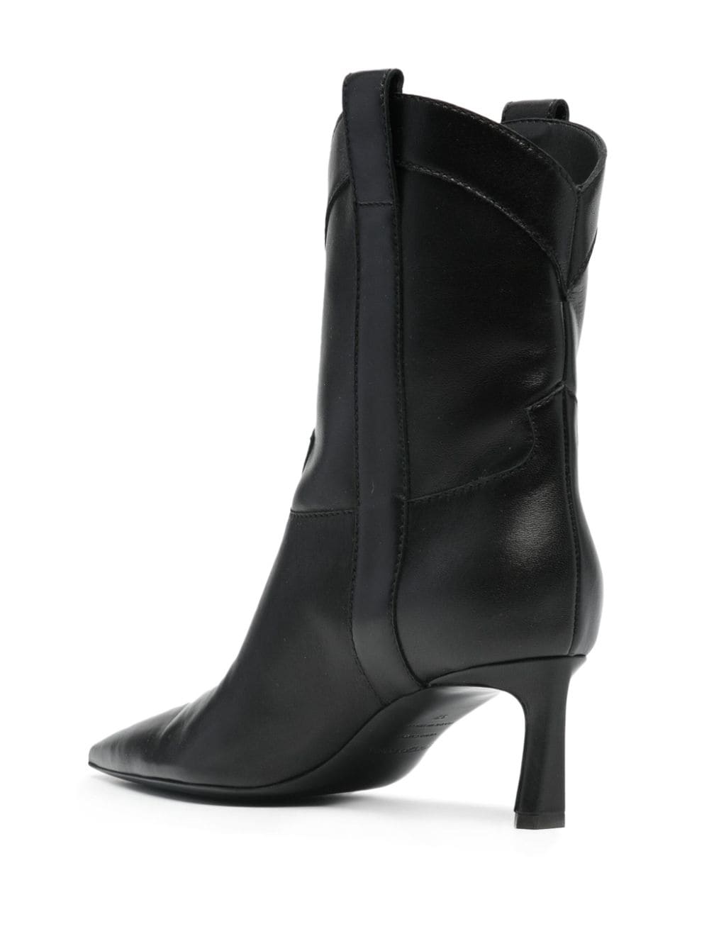 Shop Sergio Rossi Guadalupe 65mm Leather Boots In Black