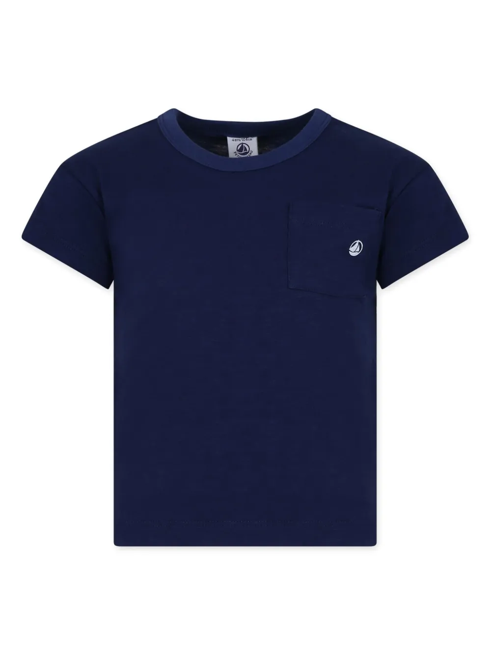 Petit Bateau T-shirt met geborduurd logo Blauw