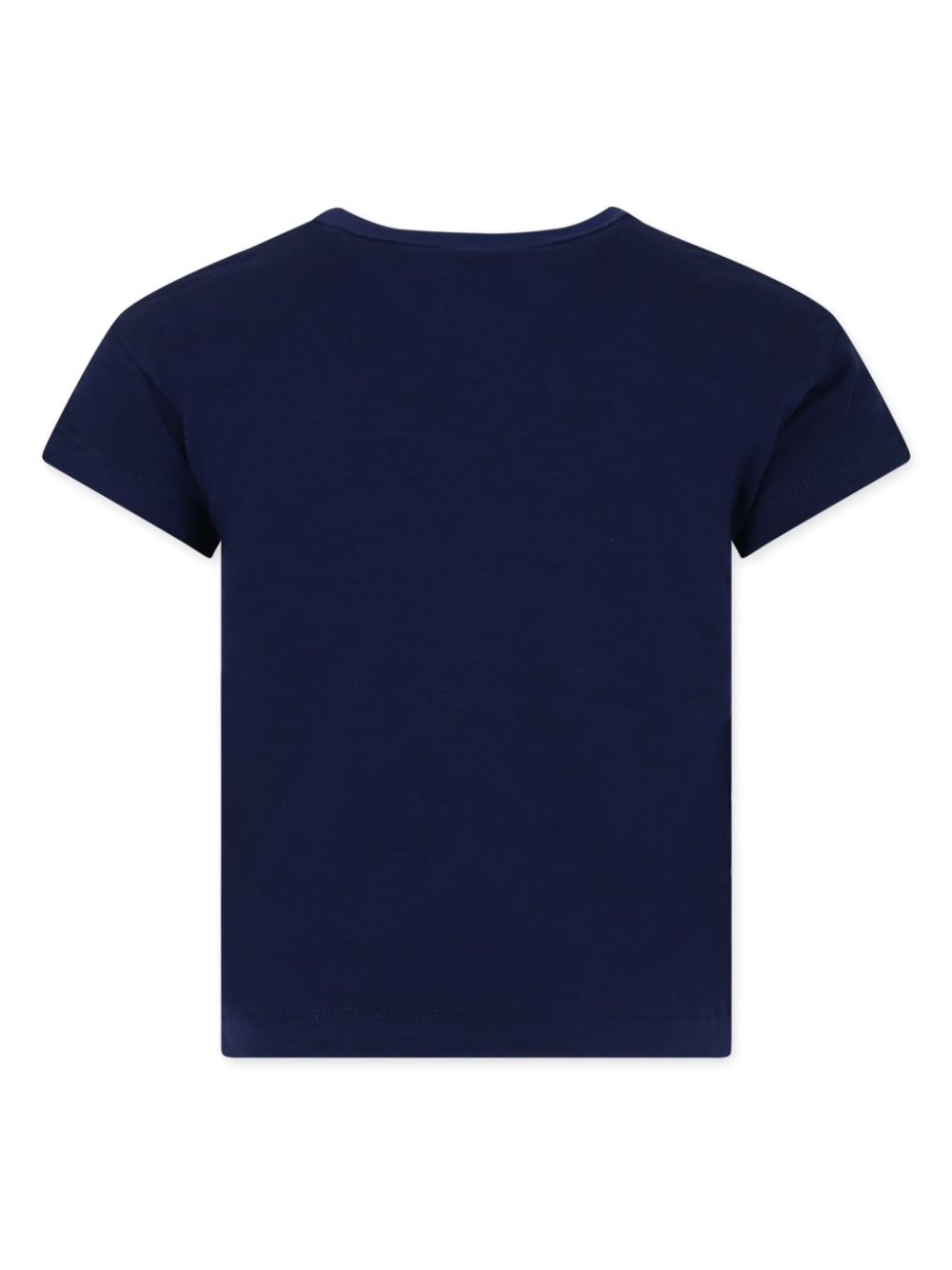 Shop Petit Bateau Logo-embroidered Cotton T-shirt In Blue