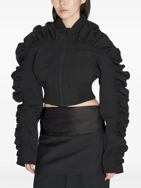 Han Kjøbenhavn ruffled-sleeves bomber jacket