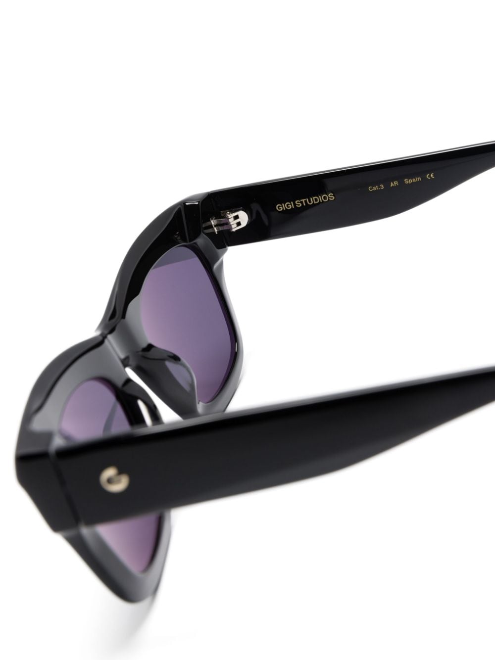 Shop Gigi Studios Alfa Square-frame Sunglasses In Black