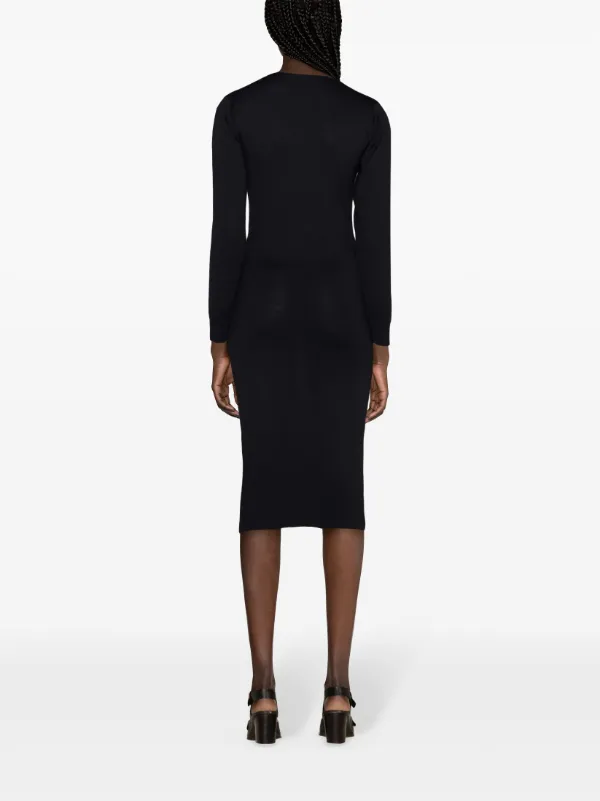 LEMAIRE ribbed knit Cardigan Dress Blue FARFETCH AO