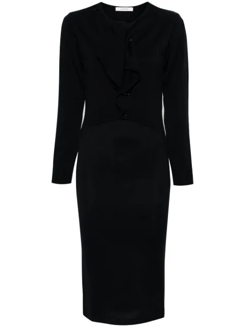 LEMAIRE vestido estilo cárdigan tejido de canalé
