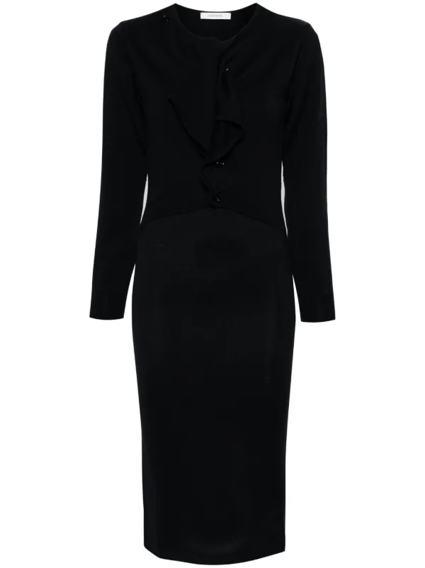LEMAIRE ribbed-knit Cardigan Dress | Blue | FARFETCH AO LEMAIRE ribbed-knit Cardigan Dress | Blue | FARFETCH AO