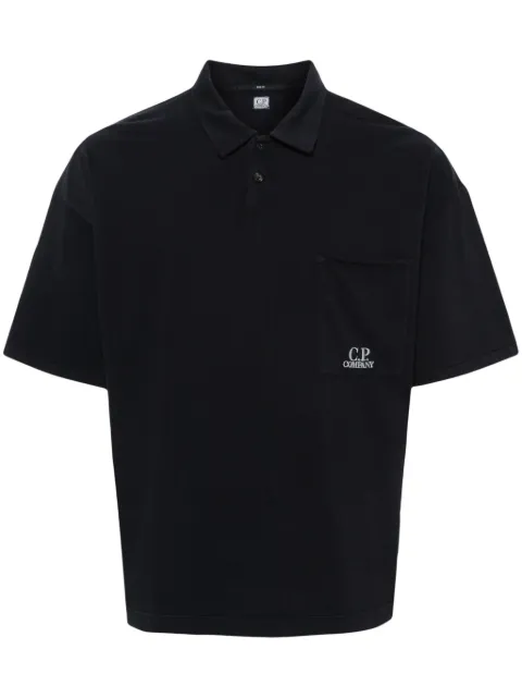 C.P. Company playera tipo polo con logo bordado