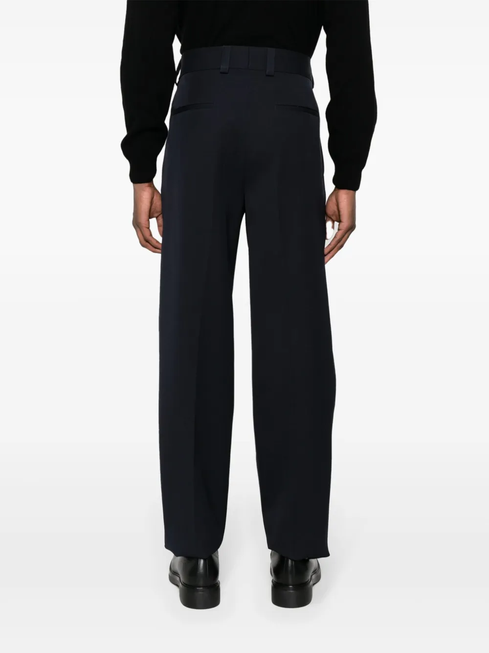 Jil Sander Broek met toelopende pijpen Blauw