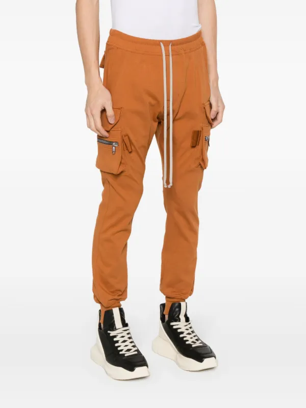 Rick Owens Mastodon Organic Cotton Cargo Pants | Orange | FARFETCH