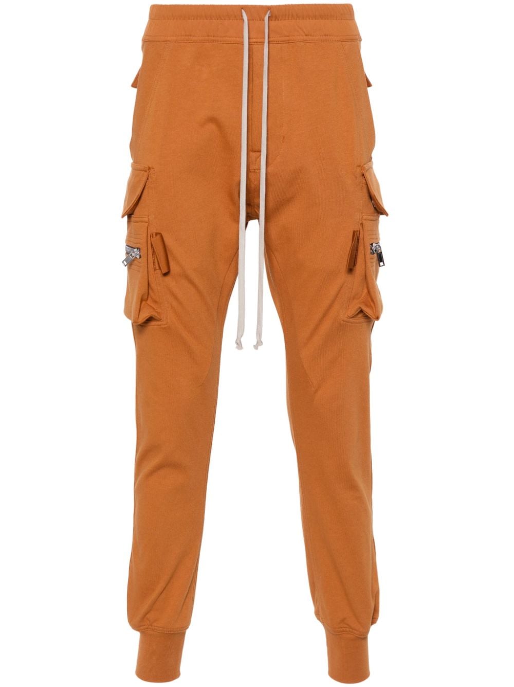 Rick Owens Mastodon Organic Cotton Cargo Trousers In Orange
