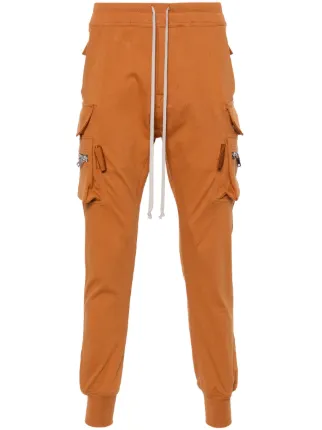 Rick Owens Mastodon Organic Cotton Cargo Pants Orange FARFETCH FI