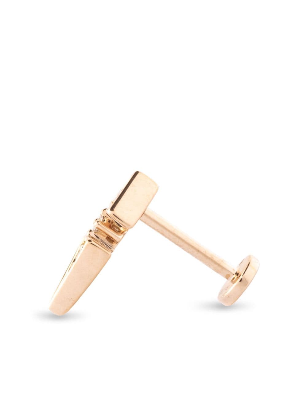 Shop Statement Paris 18kt Rose Gold Rockaway Diamond Piercing In Pink