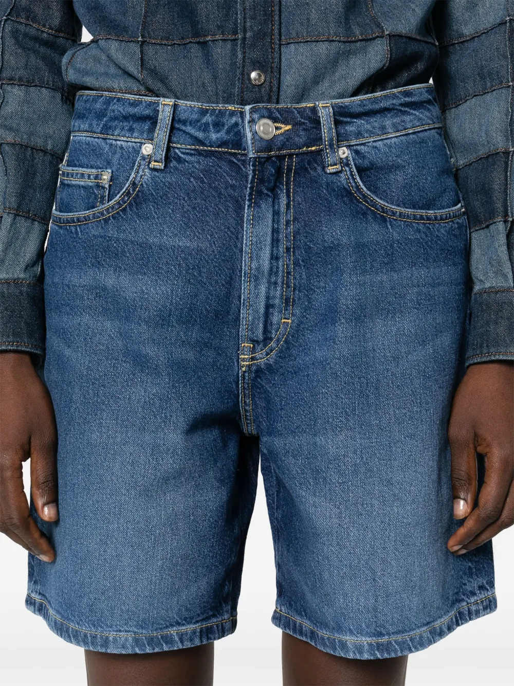 Jeanerica High-rise Denim Shorts In Blue