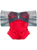 V:PM ATELIER Jyn satin corset top - Red