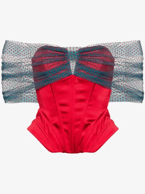 V:PM ATELIER Jyn satin corset top