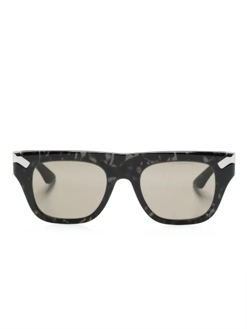 Lunettes de soleil à effet écailles de tortue - Alexander McQueen Eyewear - Modalova