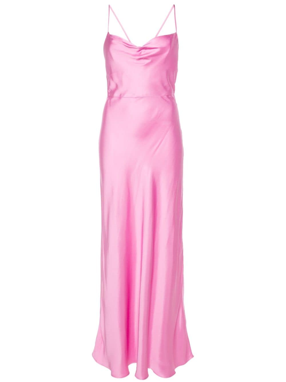 Chiara Ferragni Satijnen maxi-jurk Roze