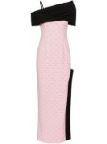 V:PM ATELIER Diamond cold-shoulder maxi dress - Pink