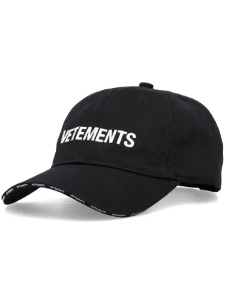 VETEMENTS ロゴ キャップ | ブラック | FARFETCH JP