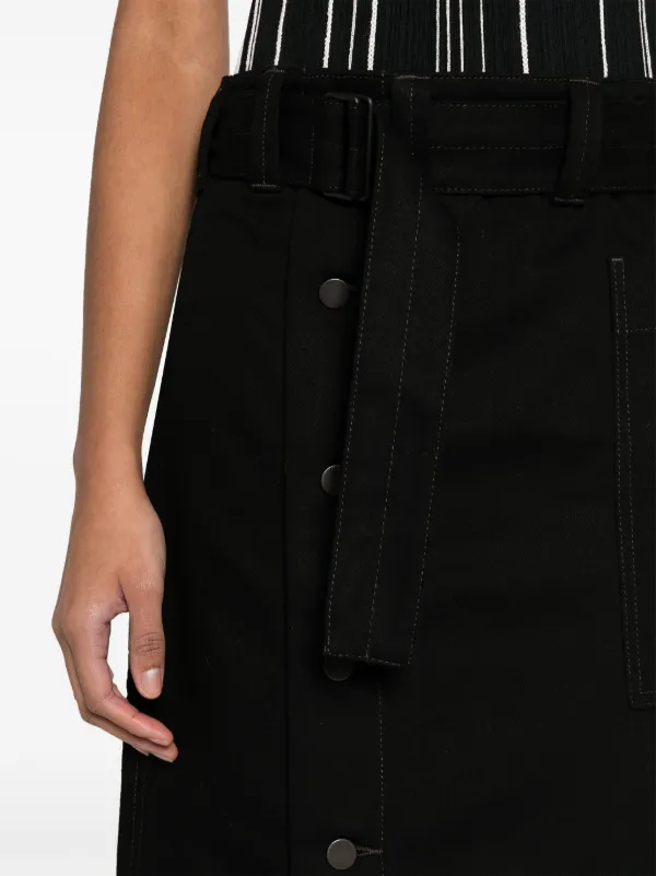 ★LEMAIRE★ストレート デニム スカート LEMAIRE オフセンター デニムスカート | ブラック | FARFETCH JP