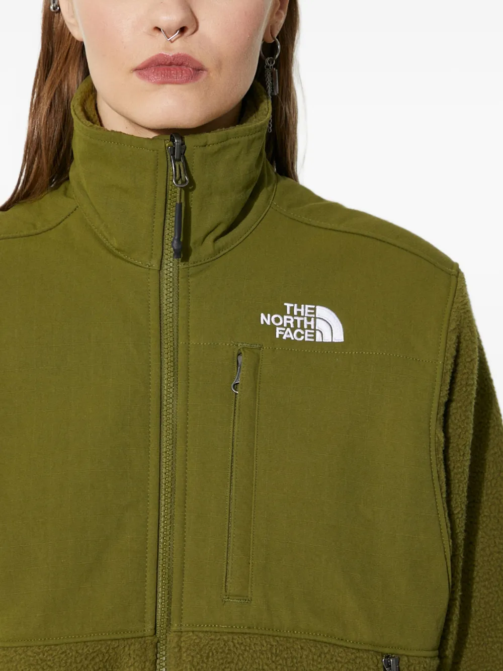 The North Face Denali fleece jack met rits Groen