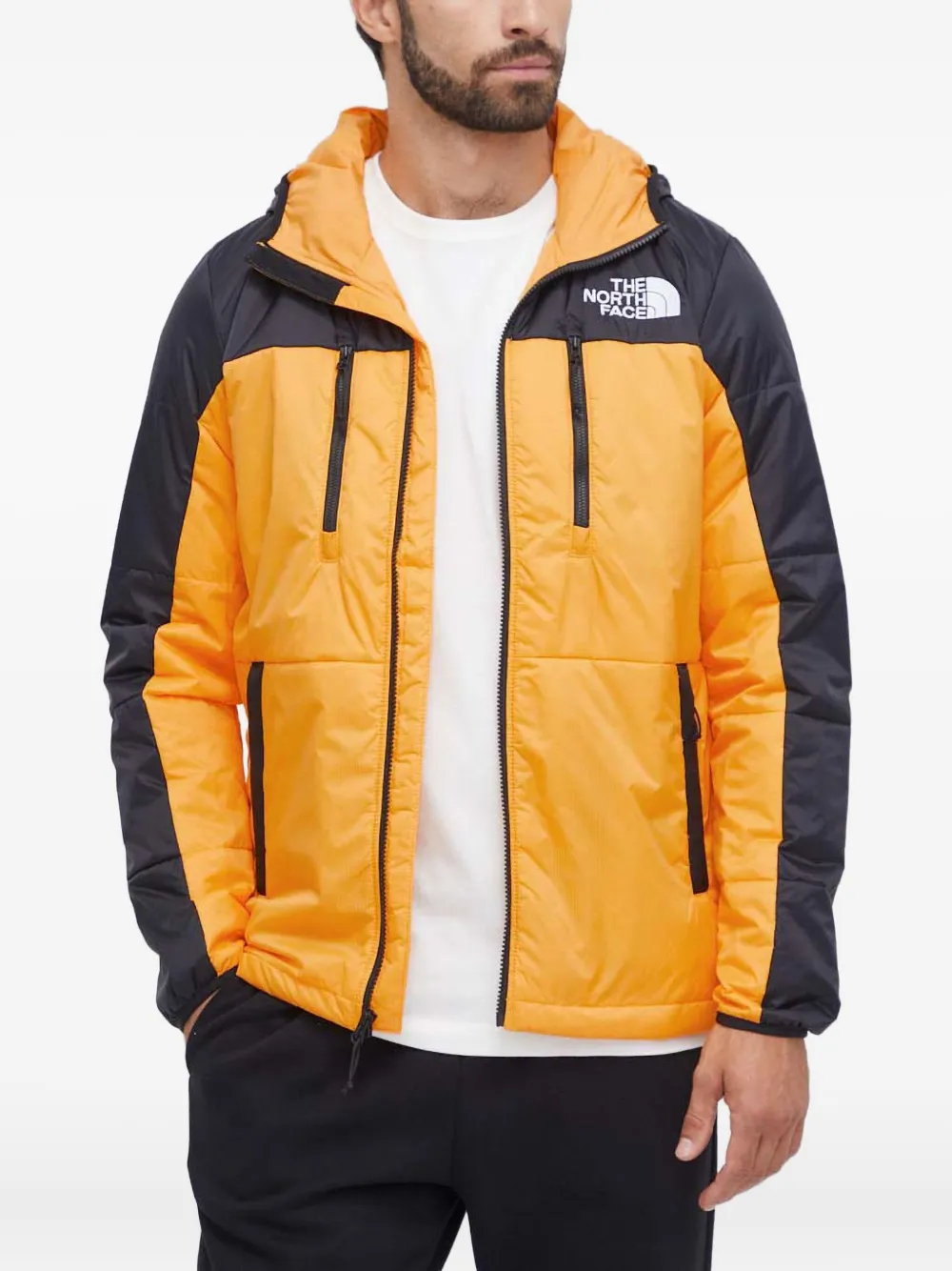 The North Face zip-up hooded jacket | Orange | Image 1