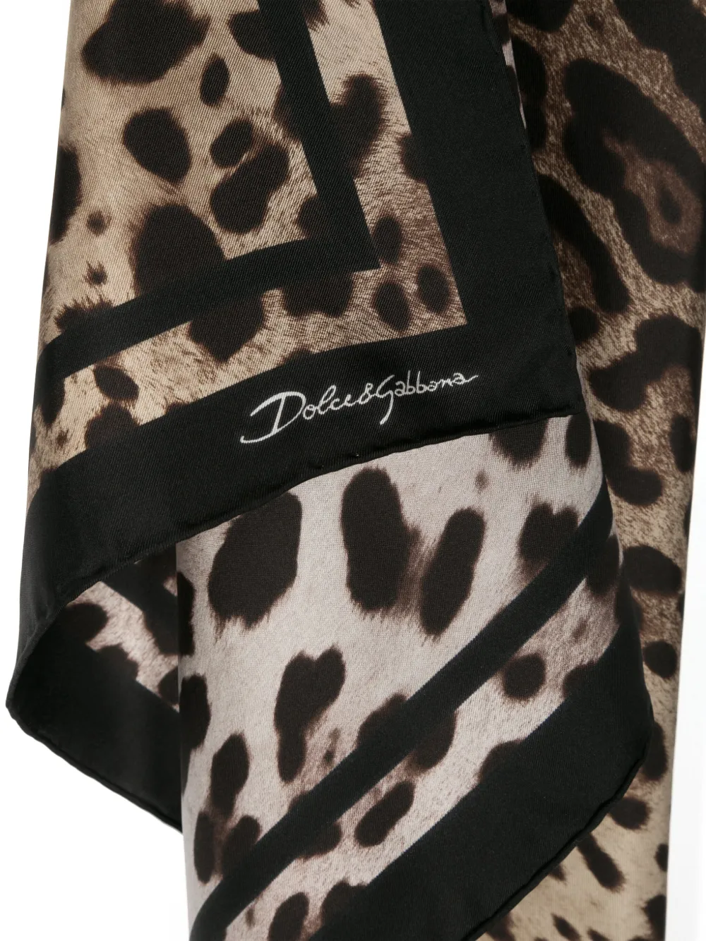 Dolce & Gabbana Sjaal met luipaardprint Zwart