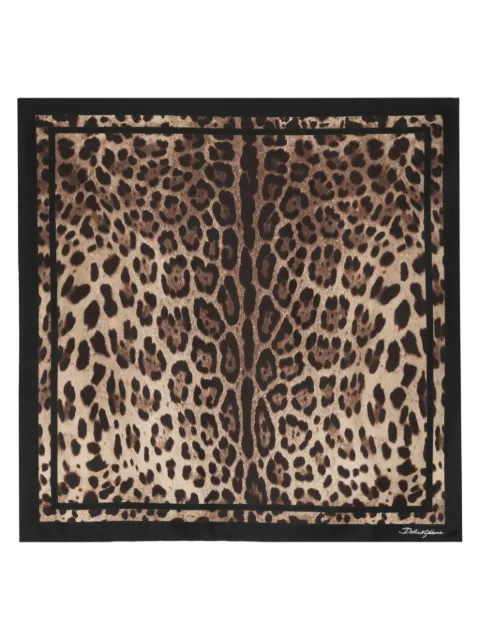 Dolce & Gabbana leopard-print silk scarf