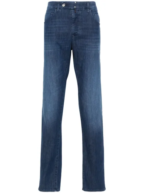 Incotex jeans ajustados con parche del logo