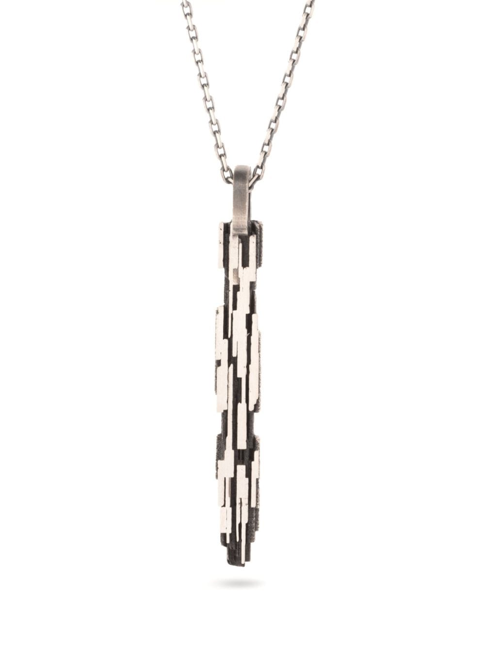 Shop Mosais Ast-006 Pendant Necklace In Silver