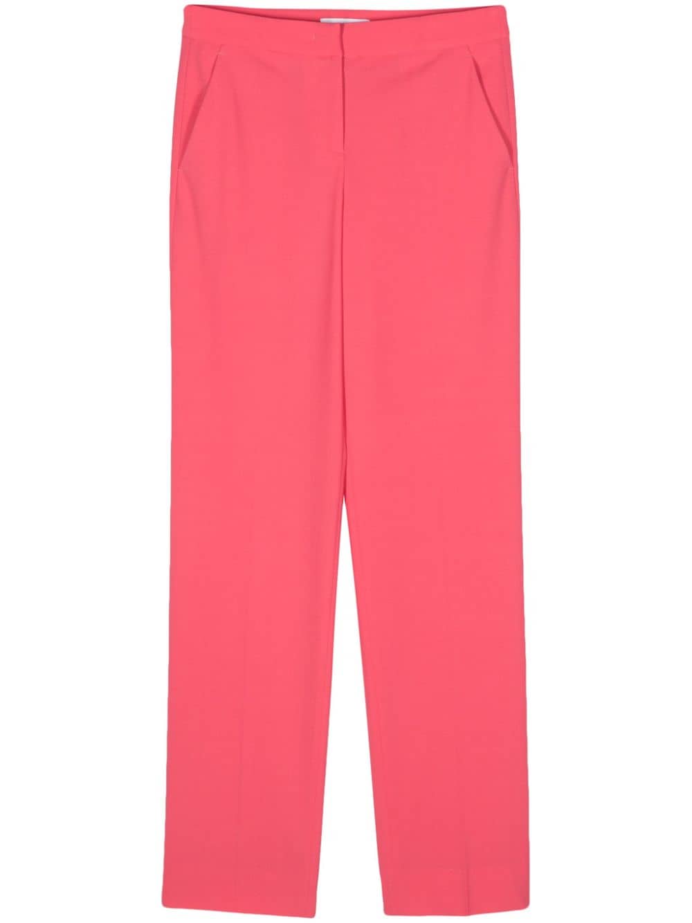 Shop Lardini Tapered Tailored Trousers In Pink