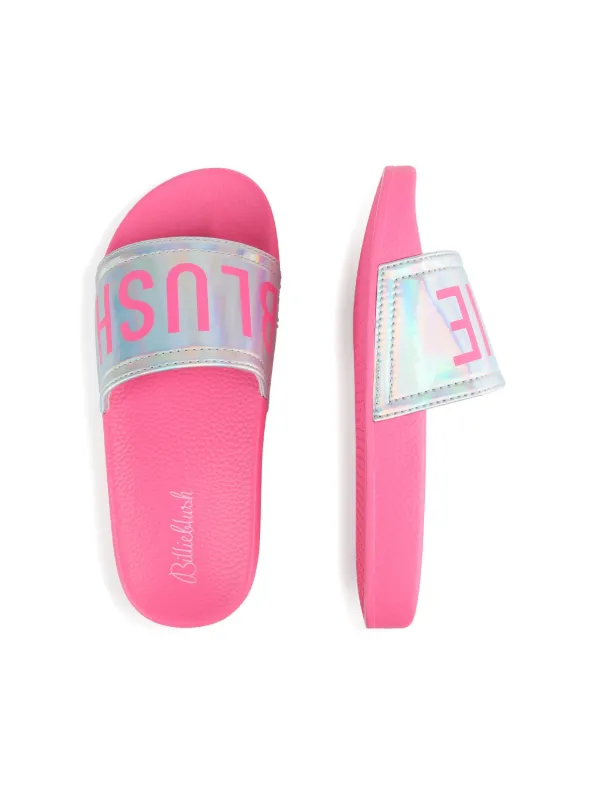 Iridescent on sale slides pink