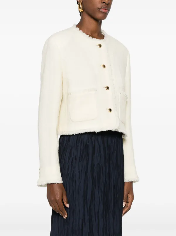 MiuMiu★Single-breasted tweed jacketジャケット★送料込 Miu Miu single-breasted Tweed Jacket | Neutrals | FARFETCH UK