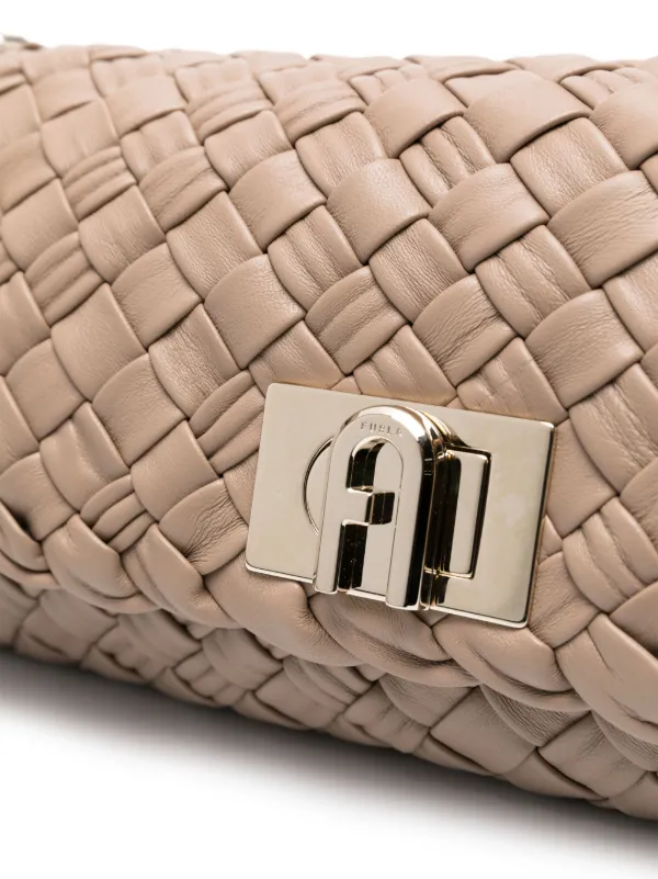 Furla Gerla レザーショルダーバッグ | ニュートラル | FARFETCH JP