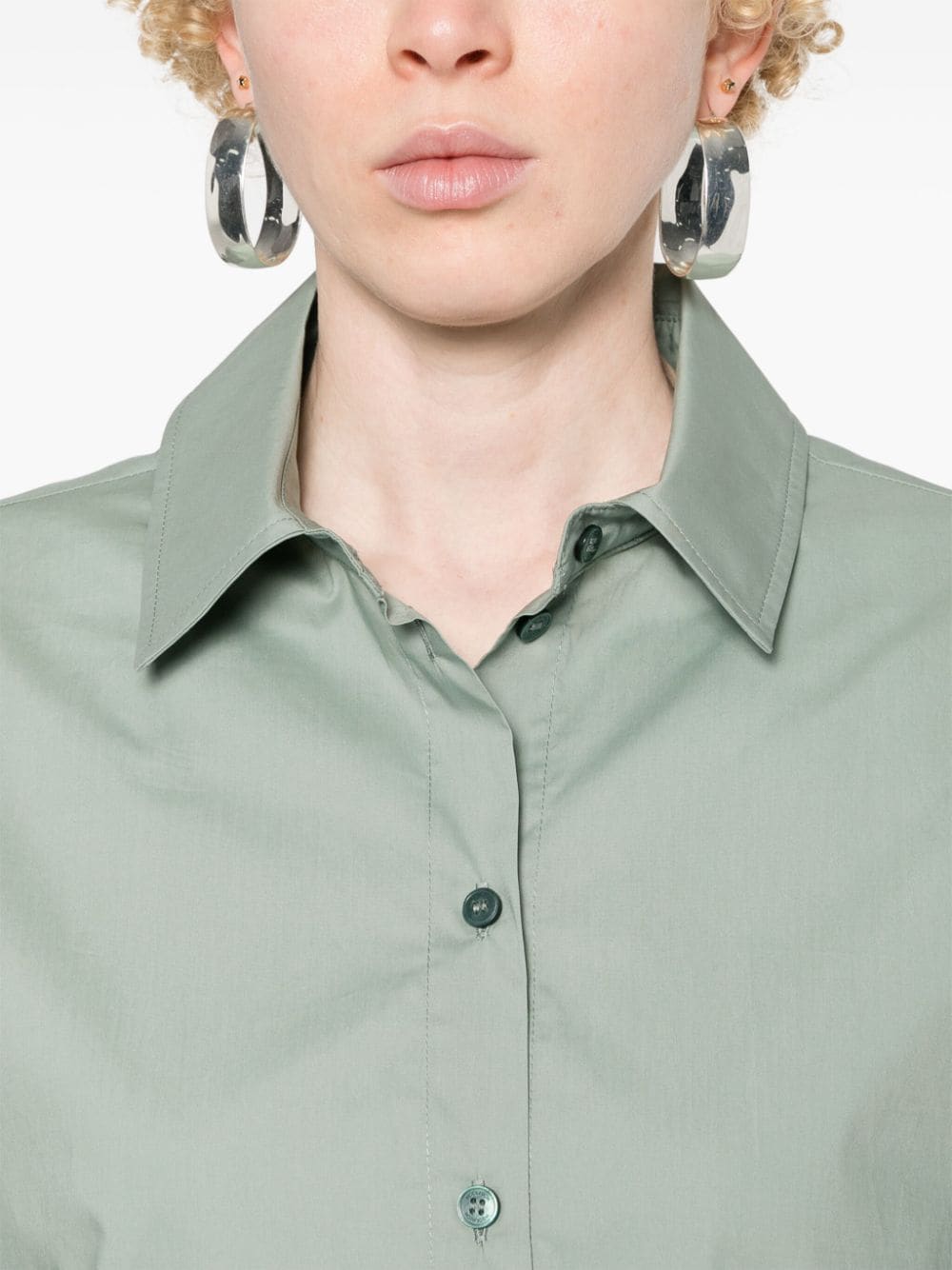 Woolrich Popeline blouse Groen