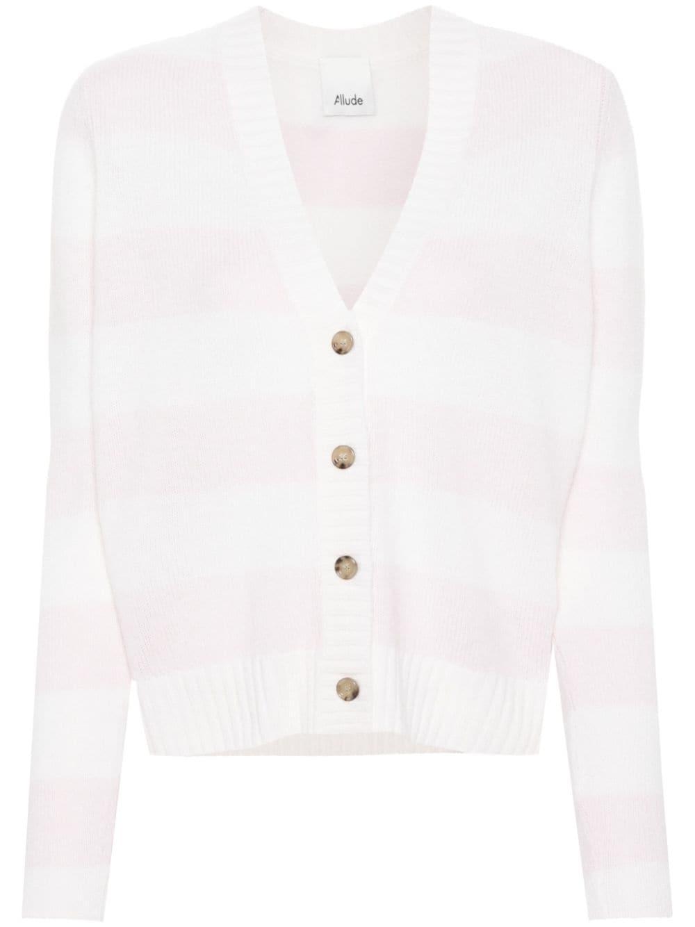 Image 1 of Allude striped V-neck cardigan