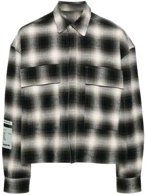 B1ARCHIVE logo-patch plaid shirt