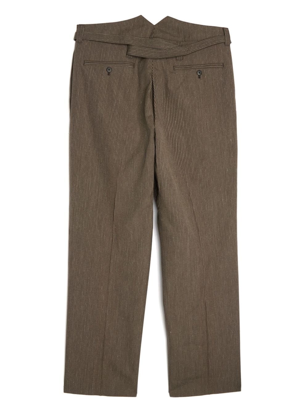 Visvim Hakama Santome pinstripe trousers - Bruin