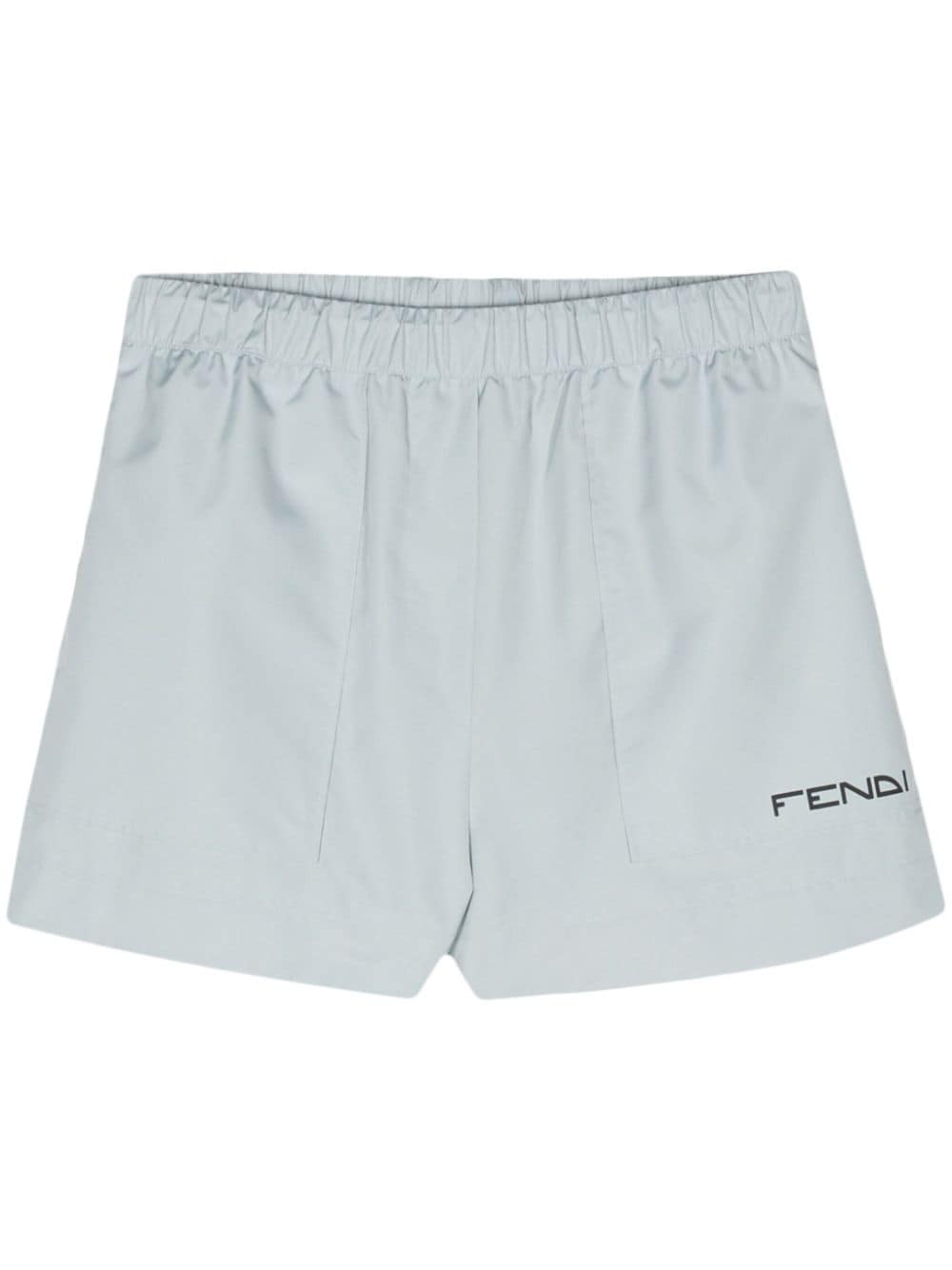Shop Fendi Elasticated-waistband Shorts In Blue