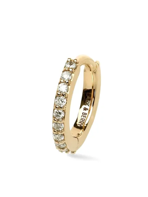 Lark & Berry arracada Modernist mediana en oro amarillo de 14kt con diamantes