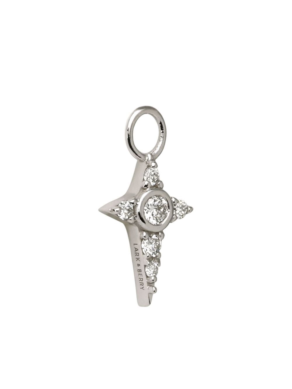 Lark & Berry 9kt white gold Celestial diamond earring charm - Silver