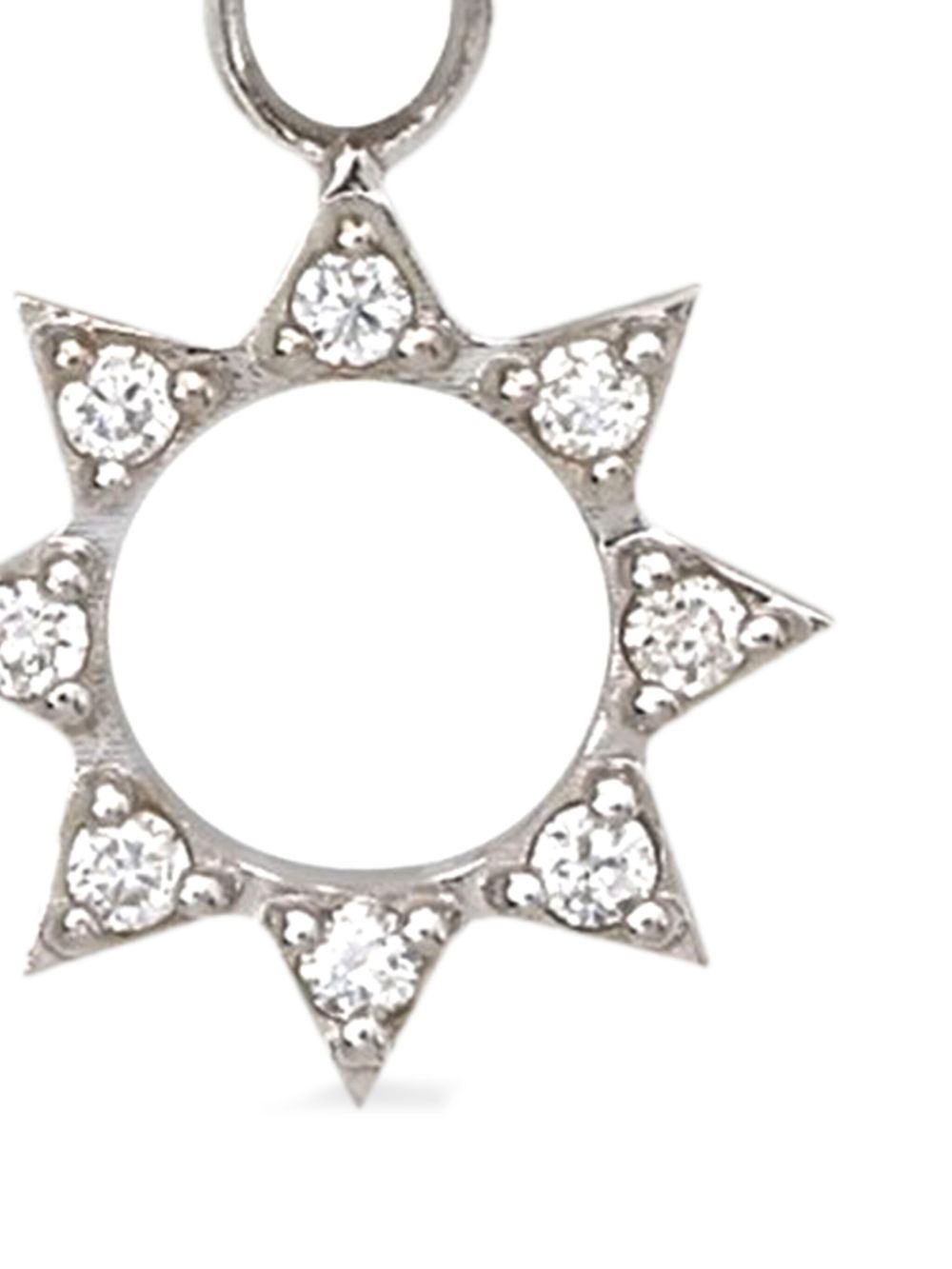 Lark & Berry 9kt white gold Summer Sun diamond charm - Silver